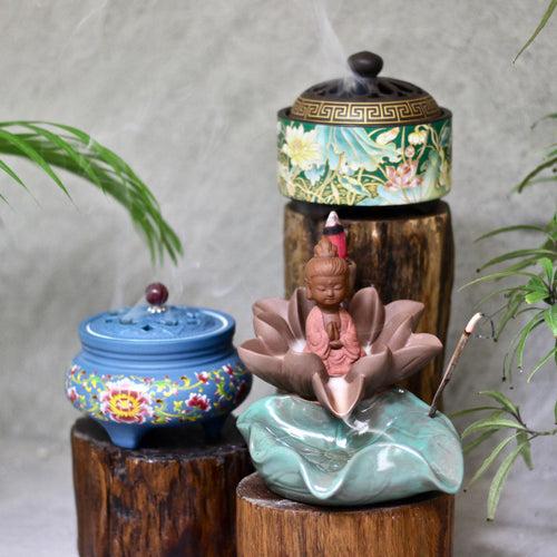 Blue Ceramic Incense Burner