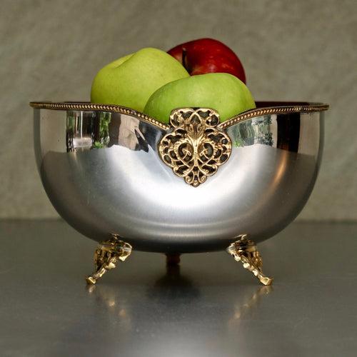 Brass & Steel Serving Bowl