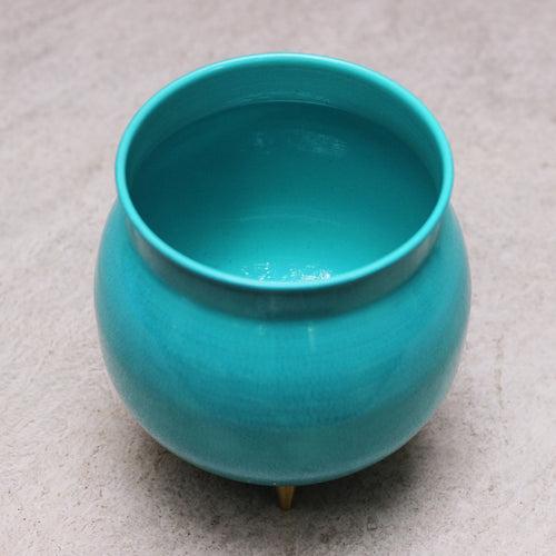 Bright Blue Pot Planter