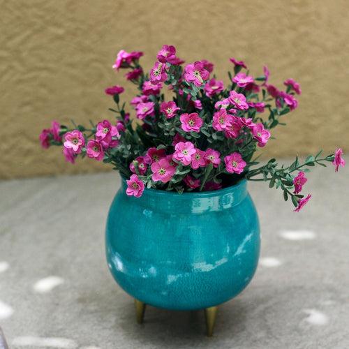 Bright Blue Pot Planter