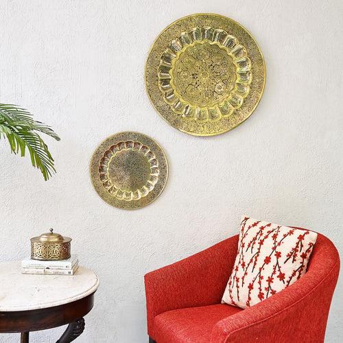 Floral Brass Wall Plate