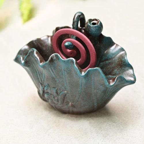 Floral Ceramic Incense Stick Holder