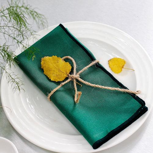 Forest Green Dinner Napkins - Set of 4