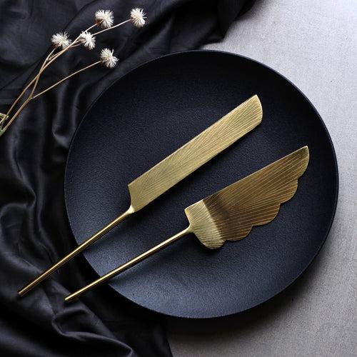 Gold Cake Server & Knife Set