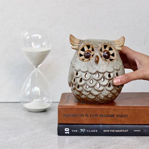 Grey Ceramic Owl