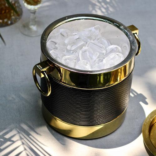 Gold Ice Bucket With Lid