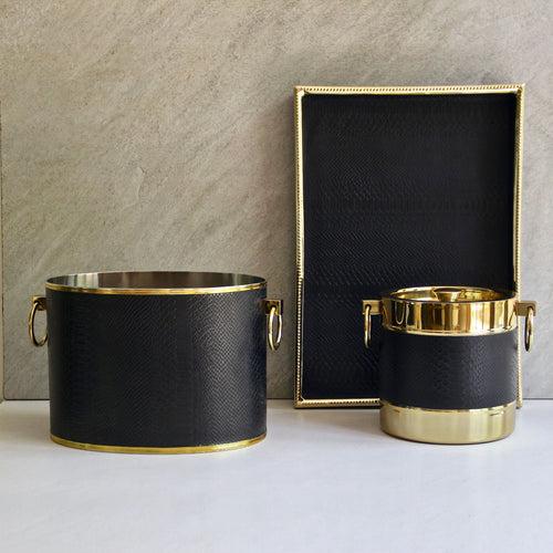 Gold Ice Bucket With Lid