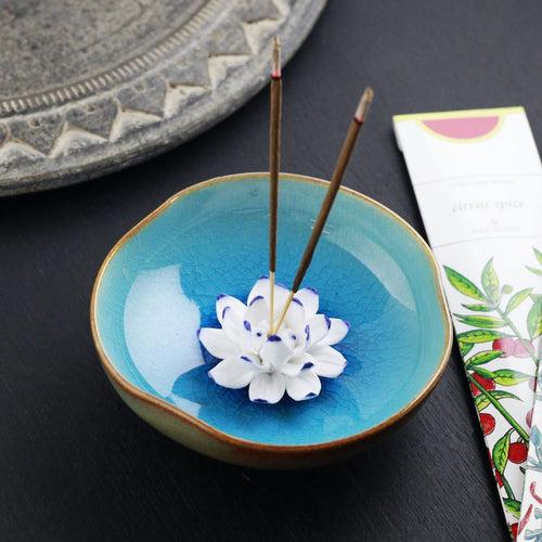 Kamal Incense Stick Holder - Blue