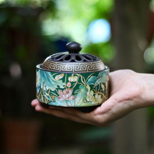 Lotus Ceramic Incense Burner