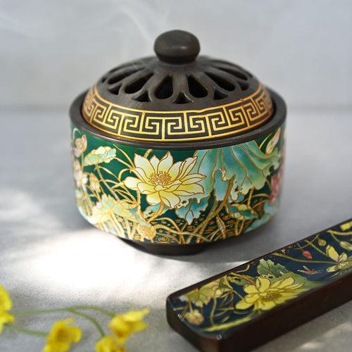 Lotus Ceramic Incense Burner