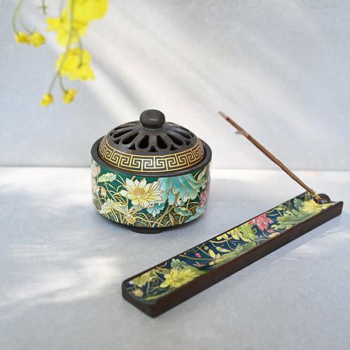 Lotus Ceramic Incense Burner