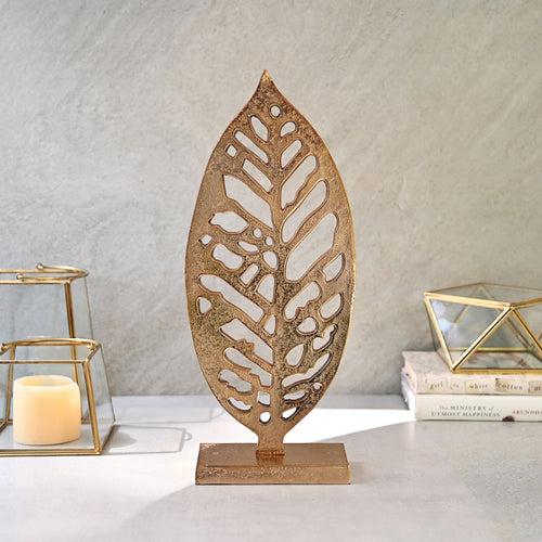 Metal Leaf on Stand