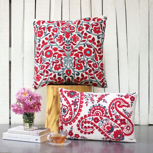 Pink Floral Sofa Cushion