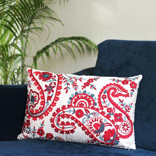 Pink Paisley Sofa Cushion