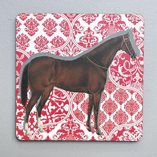 Red Horse Coasters Set