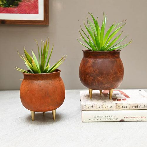 Rust Patina Pot Planter