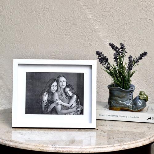 White Photo Frame Single 6 X 8