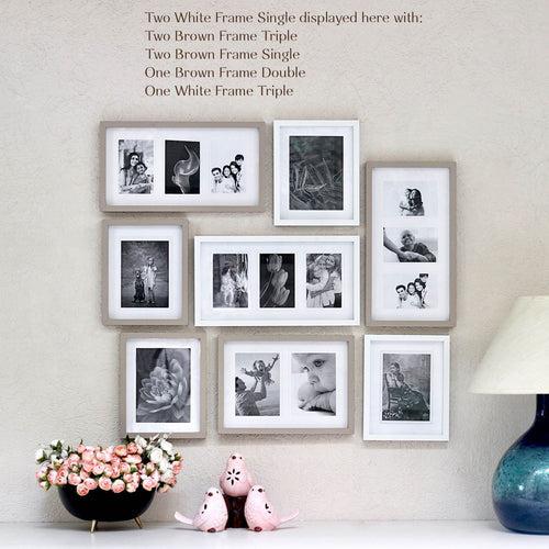 White Photo Frame Single 6 X 8