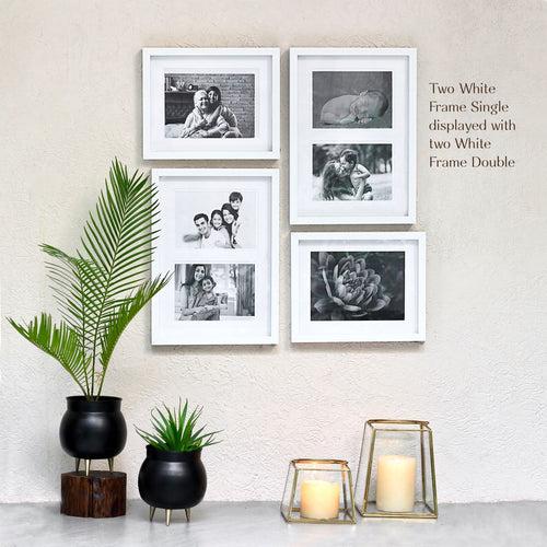 White Photo Frame Single 6 X 8