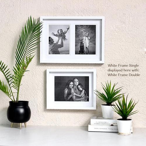 White Photo Frame Single 6 X 8