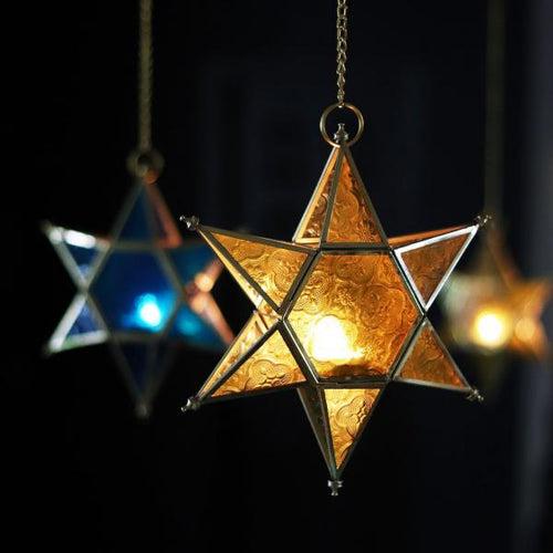 Yellow Star Hanging Lantern