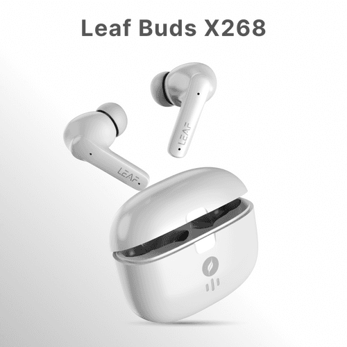 LEAF BUDS X268 PURE WHITE TRUE WIRELESS EARBUDS
