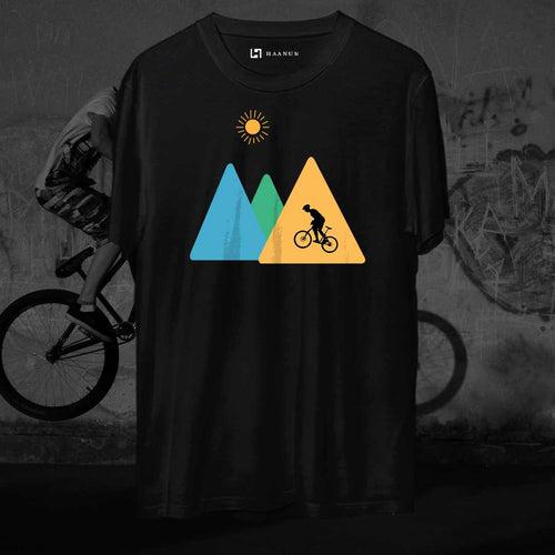 Cycling Round Neck Half Sleeve Unisex T-Shirt