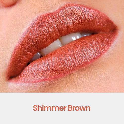 Bronze Beauty - 2Pcs Lip Kit, Lipstick & Lipliner Kit - Shimmer Brown