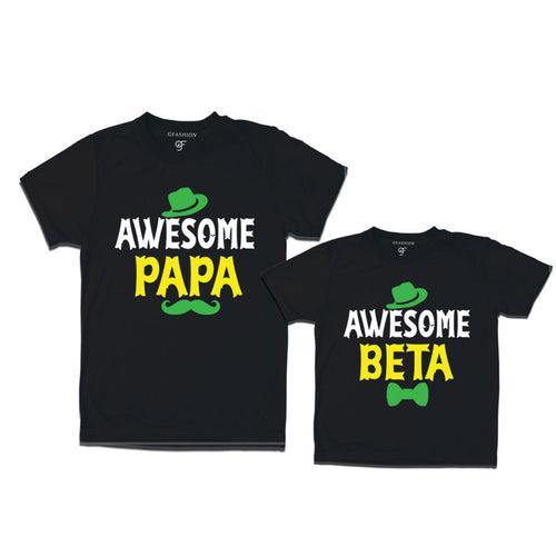 Awesome papa Awesome beta dad son tees