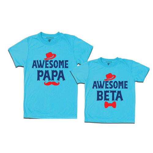 Awesome papa Awesome beta dad son tees