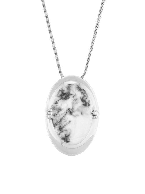 Memento Oval Pendant White