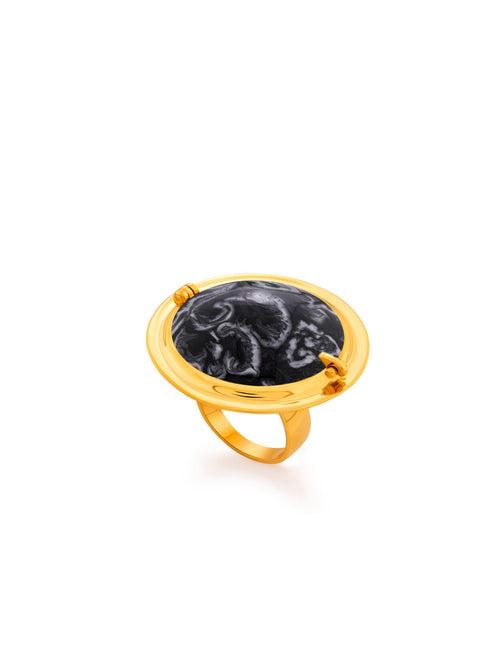 Memento Round Ring Black