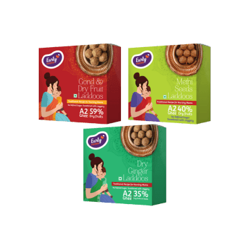 Pack of 3 - A2 Ghee Laddoos (Gond, Methi & Dry Ginger)