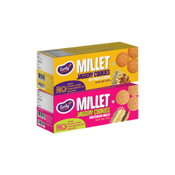 Pack of 2 - Dry Fruit, Multigrain Millet Jaggery Cookies