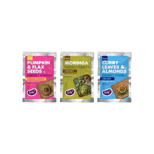 Trial Packs - Combo of 3 Chutney Powders(Curry Leaves, Moringa & Pumpkin Seeds)