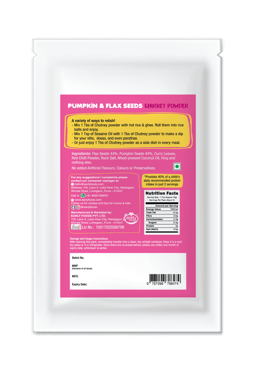 Combo of Spice Mix Chutney Powders For Kids (Spice Mix, Curry Leaves & Almonds, Sesame Seeds and Pumpkin & Flax Seeds Chutney Powders)