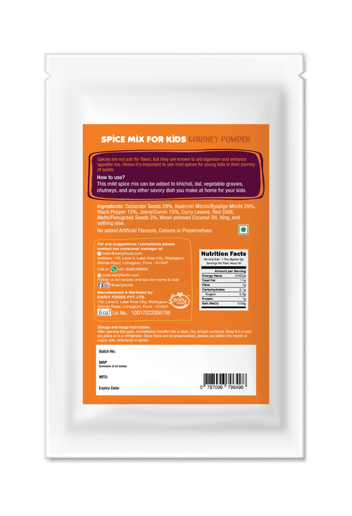 Combo of Spice Mix Chutney Powders For Kids (Spice Mix, Curry Leaves & Almonds, Sesame Seeds and Pumpkin & Flax Seeds Chutney Powders)