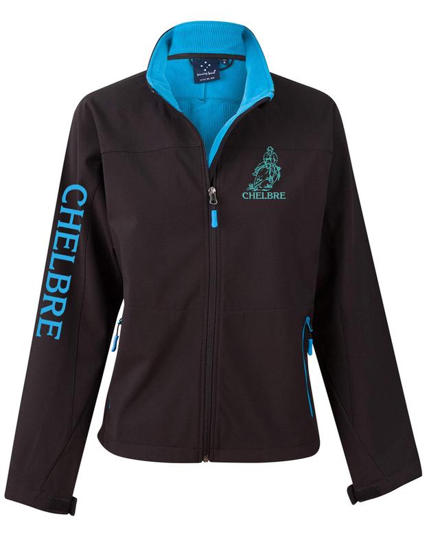 Chelbre Black/Aqua Softshell Jacket