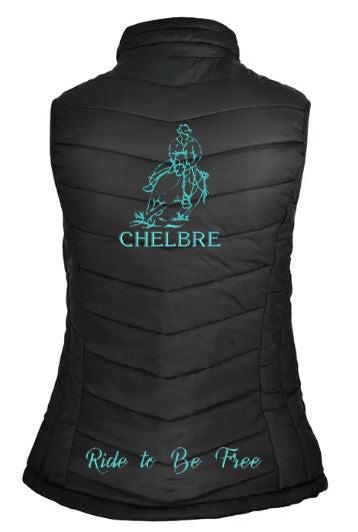 Chelbre Snowy Black puff vest