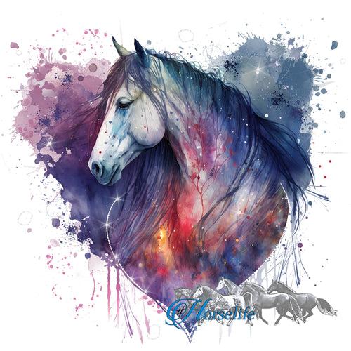 Digital Download Sublimation/DTF Heart Horse design H001