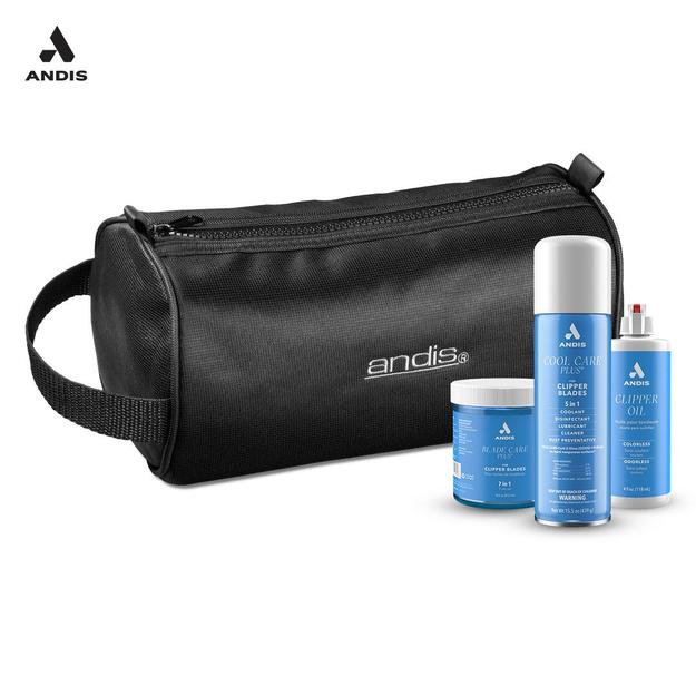 Andis Grooming Essentials Combo Kit - Tool Bag, Blade Oil, Cool Care Spray, and Blade Care Dip Jar