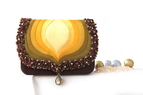 Dark Gold Taj Clutch