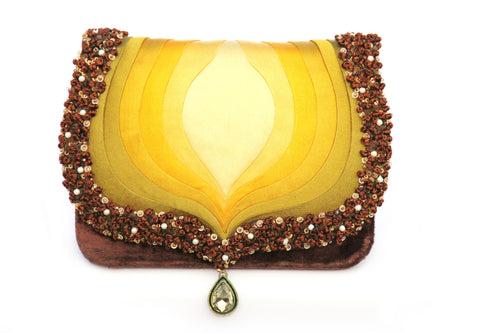 Dark Gold Taj Clutch