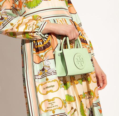 TORY BURCH MINI ELLA BIO TOTE BAG IN GREEN