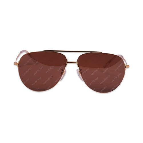 BALENCIAGA SUNGLASSES IN GOLD-BROWN