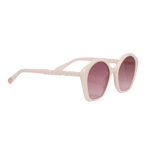 CHLOE FIBER SUNGLASSES IN IVORY-BROWN