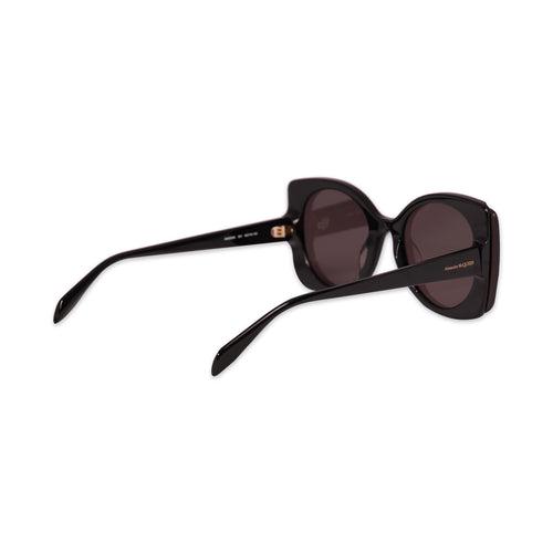 ALEXANDER MCQUEEN BUTTERFLY SUNGLASSES IN BLACK-GREY