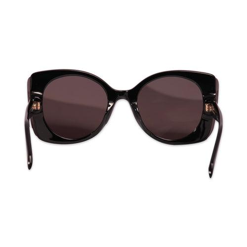 ALEXANDER MCQUEEN BUTTERFLY SUNGLASSES IN BLACK-GREY