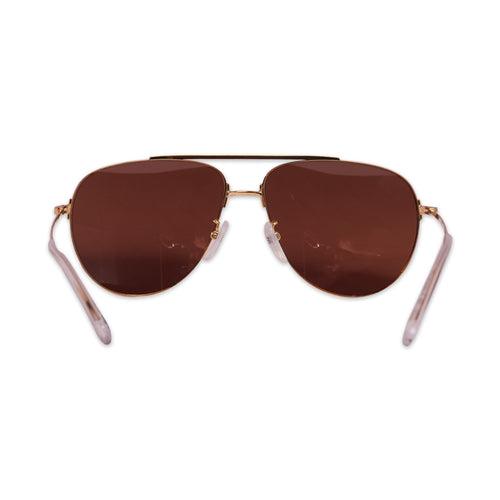 BALENCIAGA SUNGLASSES IN GOLD-BROWN