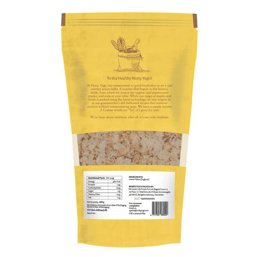 Nutty Yogi Breakfast Flakes - (Ragi, Bajra, Jowar) 200g Each